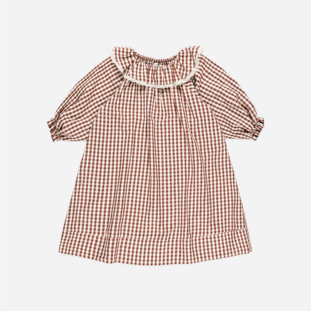 Rylee + Cru Girl's Nightgown || Brick Gingham